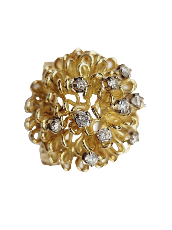 Stylish 18ct gold and diamond dress ring sku 5391 - image 1
