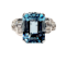 Art deco aquamarine and diamond dress ring SKU: 5415 DBGEMS - image 1