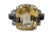 Art deco natural yellow sapphire, diamond and blue sapphire ring Skull 5397  DBGEMS - image 1