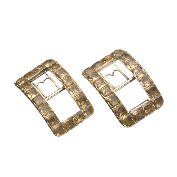 Antique George III Topaz And Gold Shoe Buckles, Circa 1790 - image 1