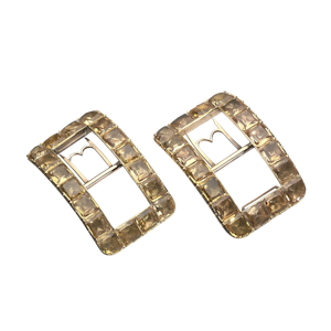 Antique George III Topaz And Gold Shoe Buckles, Circa 1790