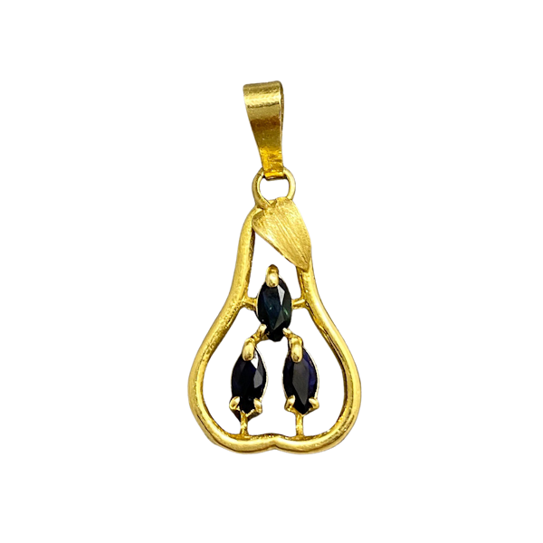 Sapphire Pendant in 18ct Gold date London 1978, Lilly's Attic since 2001 - image 1