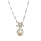 Pearl Diamond Pendant in 18ct White Gold date circa 1980, Lilly's Attic since 2001 - image 1