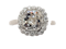 Antique cushion cut diamond halo engagement ring SKU: 5460 DBGEMS - image 1