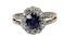 Antique French sapphire and diamond cluster ring SKU: 5467 DBGEMS - image 1
