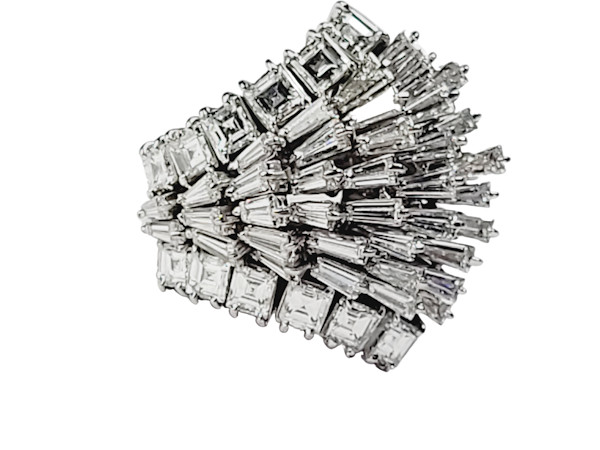 Cool hedgehog tapering baguette diamond ring SKU: 5483 DBGEMS - image 1