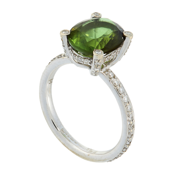 Tourmaline & Diamond ring - image 1
