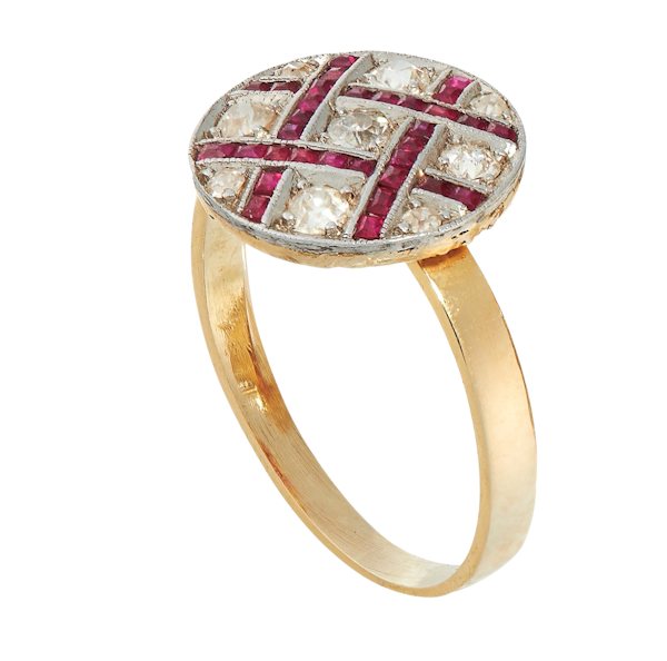 Ruby & Diamond Ring - image 1