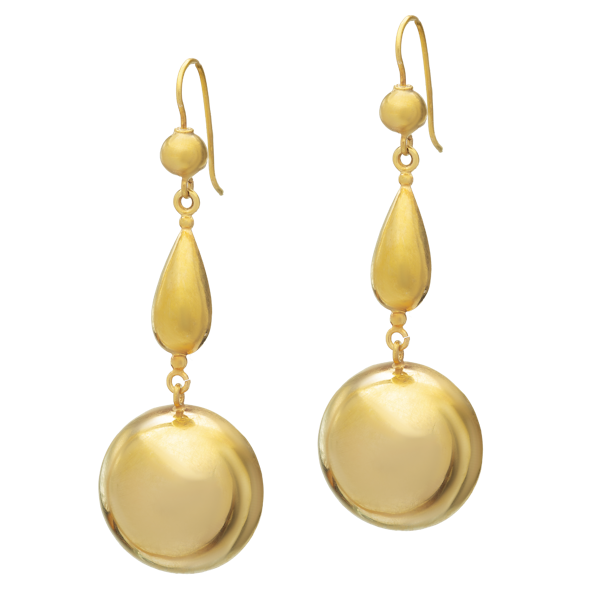 A Large Pair of Gold Earrings - image 1