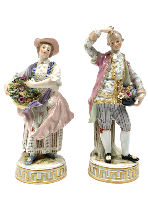 Pair of Meissen figures