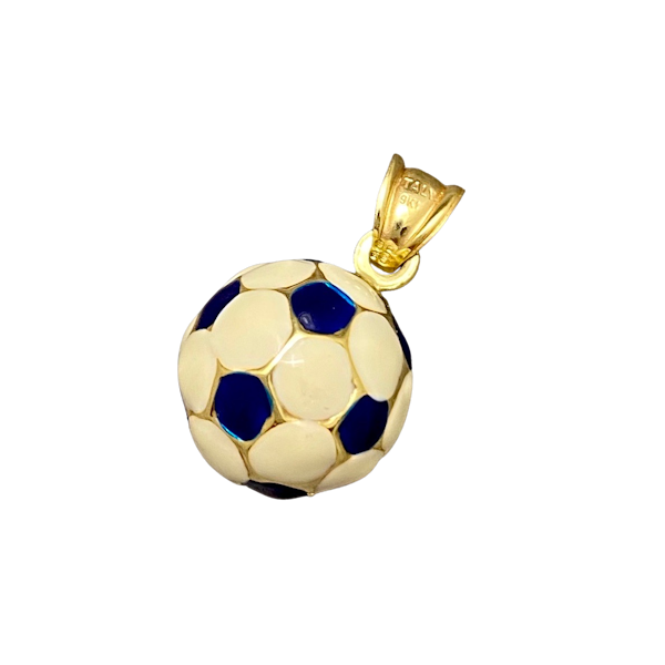 Football Pendant Enamel in 9ct Gold date circa 1970s, Lilly's Attic since 2001 - image 1