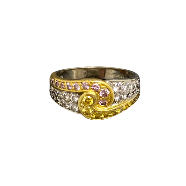 Fancy Yellow & Fancy Pink Diamond Ring in 18ct Gold by GARRARD & Co date London 1993, SHAPIRO & Co since1979 - image 1