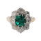 Colombian Emerald and diamond cluster ring SKU: 5545 DBGEMS - image 1