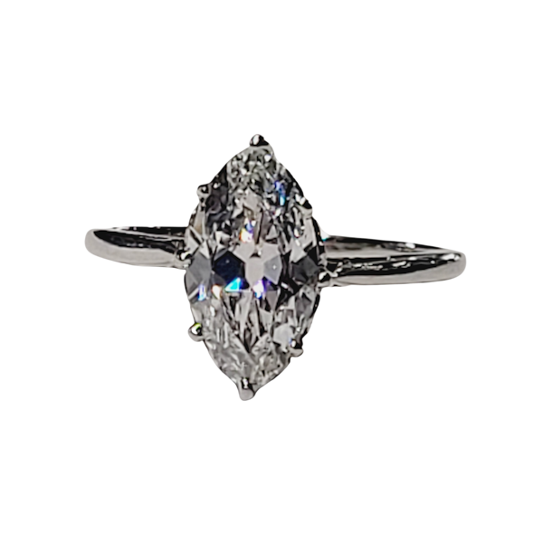 1.39ct old cut marquise diamond ring SKU: 5551 DBGEMS - image 1