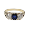 Fine antique sapphire and diamond engagement ring SKU: 5575 DBGEMS - image 1