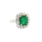 Platinum emerald and diamond ring @ Finishing Touch - image 1