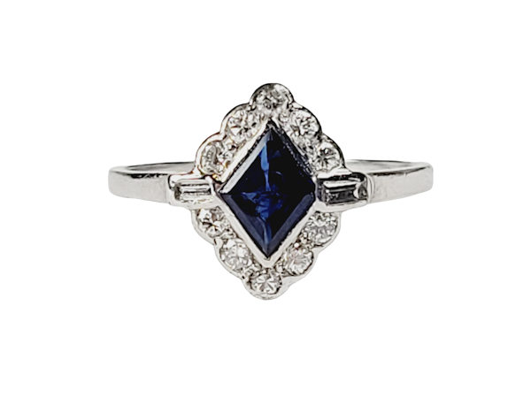 Rare art deco sapphire and diamond engagement ring SKU: 5621 DBGEMS - image 1