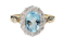 Aquamarine and diamond cluster ring SKU: 5615 DBGEMS - image 1