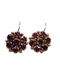 Pair of antique Ruby cluster earrings SKU: 5608 DBGEMS - image 1