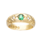 A Emerald Diamond Gold Gypsy Ring **SOLD** - image 1