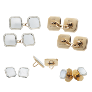 A Mother of Pearl Gold Dress Set