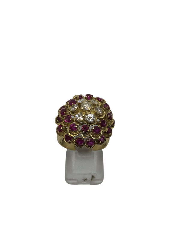Vintage diamond ruby ring by Ben Rosenfeld at Deco&Vintage Ltd - image 1