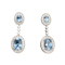 Aquamarine Diamond Earrings Drop/Studs in 18ct White Gold date circa 1980, SHAPIRO & Co since1979 - image 1