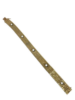 Vintage French sapphire 18ct yellow gold bracelet