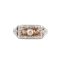 A Cognac Diamond Gold Ring - image 2