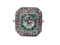 Emerald and diamond target ring SKU: 5652 DBGEMS - image 1
