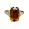 Citrine Diamond Ring in 18ct Gold dated London 1973, SHAPIRO & Co since1979 - image 1