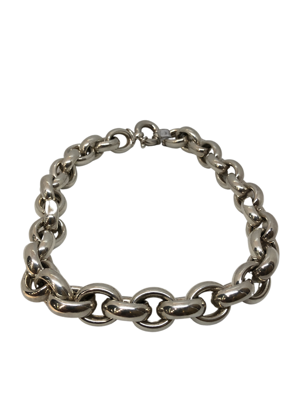 Chunky solid silver necklace - image 1