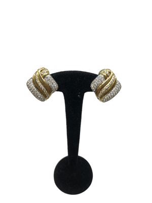 Contemporary diamond earrings