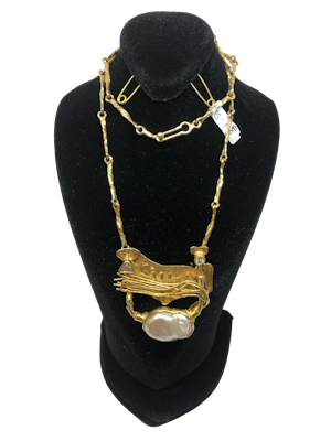 1970,s diamond south sea Pearl pendant