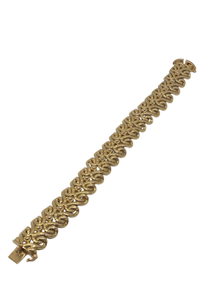 Vintage French 18ct yellow gold bracelet