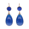 A Pair of Gold Lapis Lazuli Earrings - image 1