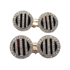 Art deco onyx and diamond cufflinks SKU: 5697 DBGEMS