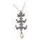 Pagoda antique diamond and natural pearl pendant SKU: 5696 DBGEMS - image 1