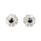 Antique sapphire and diamond cluster earrings SKU: 5694 DBGEMS - image 1