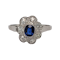 Antique sapphire and diamond cluster ring SKU: 5681 DBGEMS - image 1