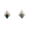 Cool emerald and marquise diamond stud earrings SKU: 5675 DBGEMS - image 1