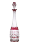 VAL St LAMBERT Crystal -Tall Cranberry / Pink Decanter / Decanters - 16 1/2" - image 1
