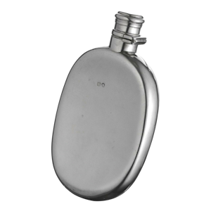 Solid Sterling Silver - HIP FLASK - Samuel H Hayne - 1869