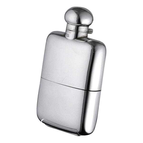 Sterling Silver - HIP FLASK & Cup - Drew & Sons - 1917 - image 1