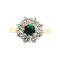 Emerald and diamond cluster engagement ring SKU: 5703 DBGEMS - image 1