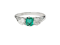 Gem emerald and diamond engagement ring SKU: 5708 DBGEMS - image 1