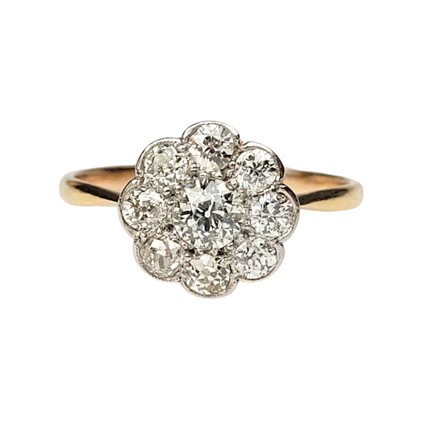 Antique diamond cluster engagement ring SKU: 5712 DBGEMS - image 1
