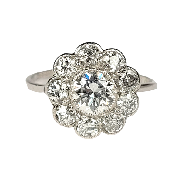 Fine antique diamond cluster engagement ring SKU: 5720 DBGEMS - image 1