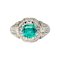 Art deco Colombian emerald and diamond ring SKU: 5725 DBGEMS - image 1