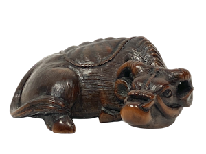 Wood Netsuke of Ox